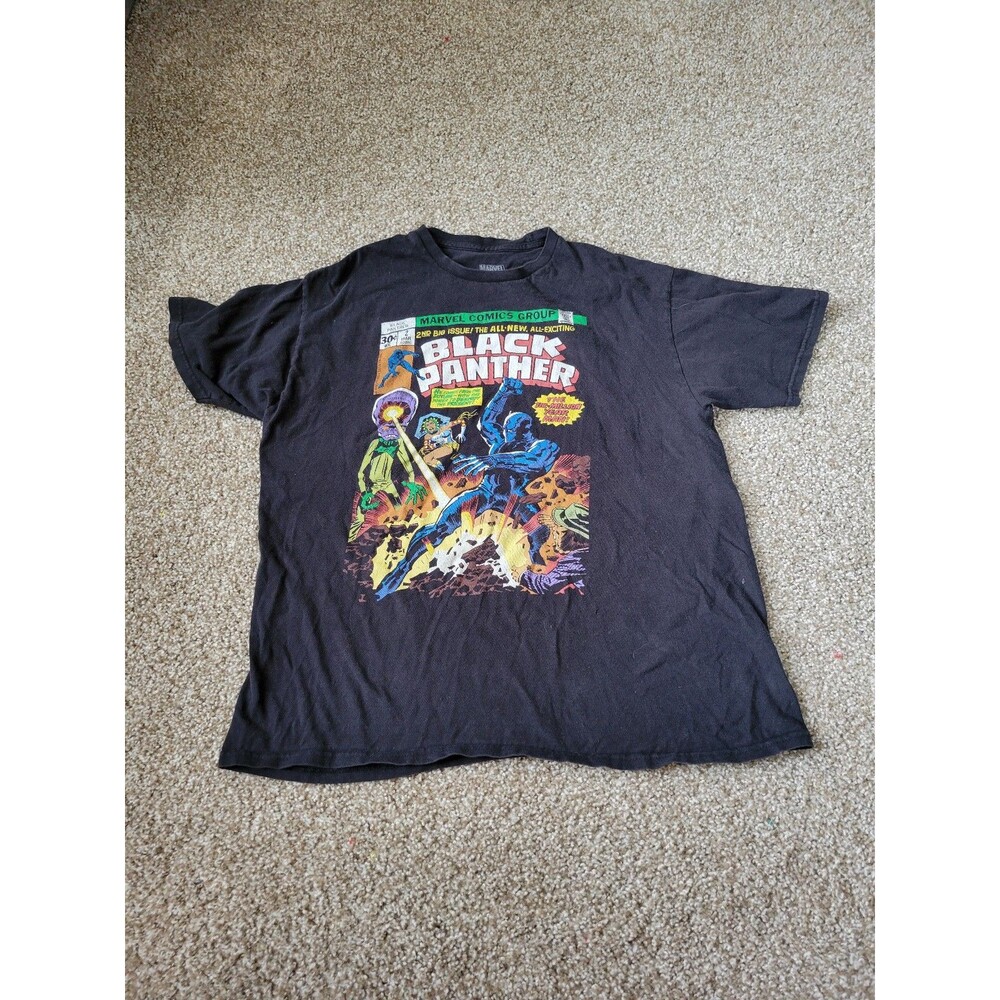 Marvel Mens Extra Large Black Panther Comic Book Graphic 2nd Issue Shirt - Picture 2 of 12